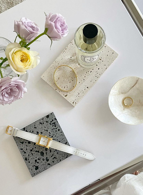 ins洞洞石珠宝拍摄道具岩石摆件复古冷淡风耳环饰品装饰背景杯垫