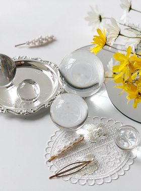 韩国ins同款透明水晶玻璃圆球网红家居装饰陈列摆件 饰品拍照道具