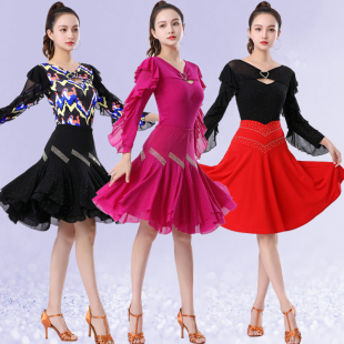 吉特巴舞蹈服新款春夏季花色上衣三步踩跳舞服广场舞团体演出舞服