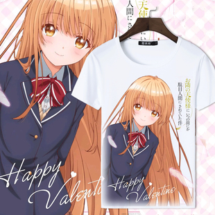 邻家的天使大人周边椎名真昼短袖T恤夏季cos痛衣二次元动漫衣服