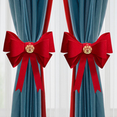 无纺布蝴蝶结婚房窗帘客厅楼梯扶手装 饰喜字蝴蝶结花婚庆布置用品