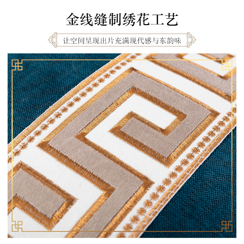 沙发垫四季通用防滑坐垫子现代新中式高档实木冬季套罩靠背巾盖布