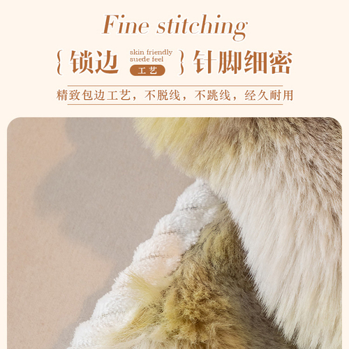 2026 New Plush Sofa Cushion Autumn/Winter Leather Straight Layout Anti-Slip Luxury High-End Dopamine Cover Scarf