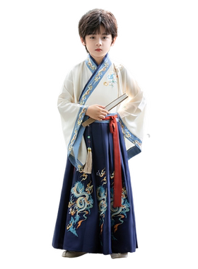 汉服男童儿童古装古风帅气刺绣