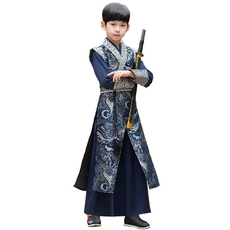 汉服男童2025秋季新款明制儿童古装国风武侠帅气日常公子演出唐装