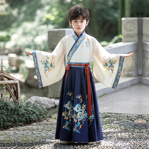 汉服男童夏季薄款儿童古装cos书生剑客唐装写真演出2025侠客幼儿