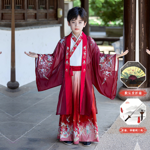 演出服套装 公子书生国学唐装 中国风帅气儿童古装 汉服男童2025秋款