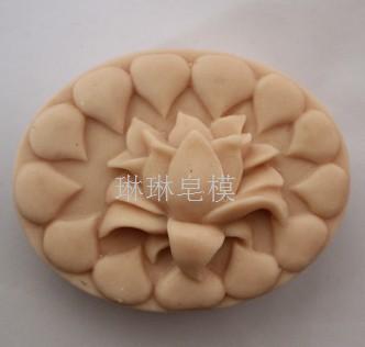 硅胶皂模/手工皂模具 /香皂/蜡烛模具/原版模 椭圆爱心皂模zx829