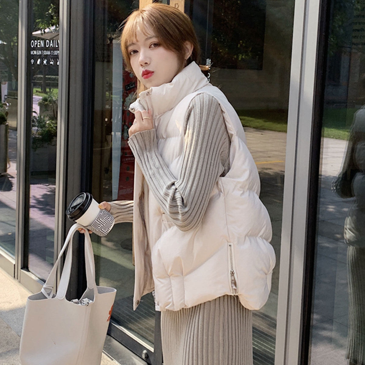 羽绒棉马甲女秋冬2025新款小个子外搭马夹外套立领外穿坎肩背心女,女装/女士精品,马夹,淘宝优惠券,粉丝福利购,淘宝优惠卷