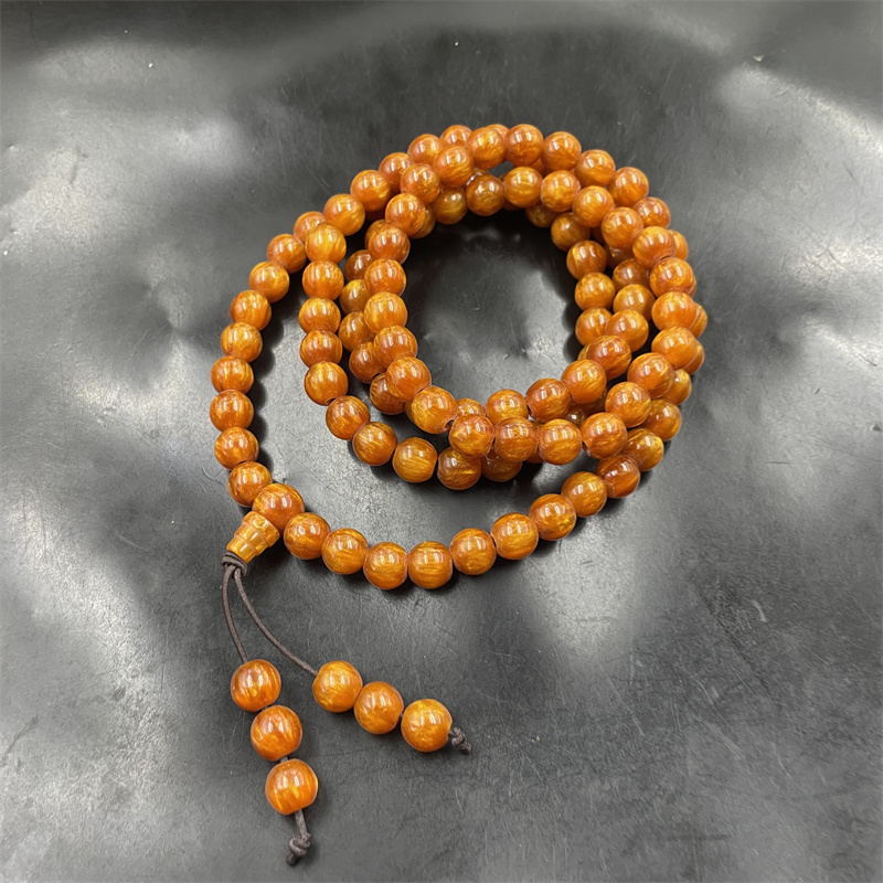 华夏美玉 8毫米108颗海柳手链 手串 佛珠念珠毛衣链 项链