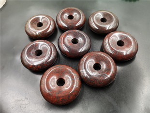 华夏美玉 桂林鸡血石平安扣吊坠 男女款5厘米大号平安扣挂件 玉坠