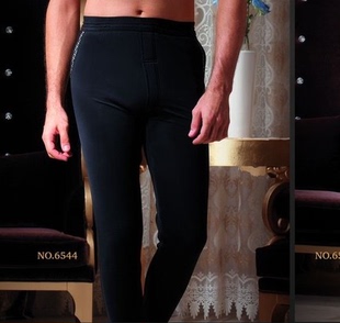 雅尔香木棉绒驼绒三层加厚男士纯黑色光面高腰长裤保暖棉裤东北冬