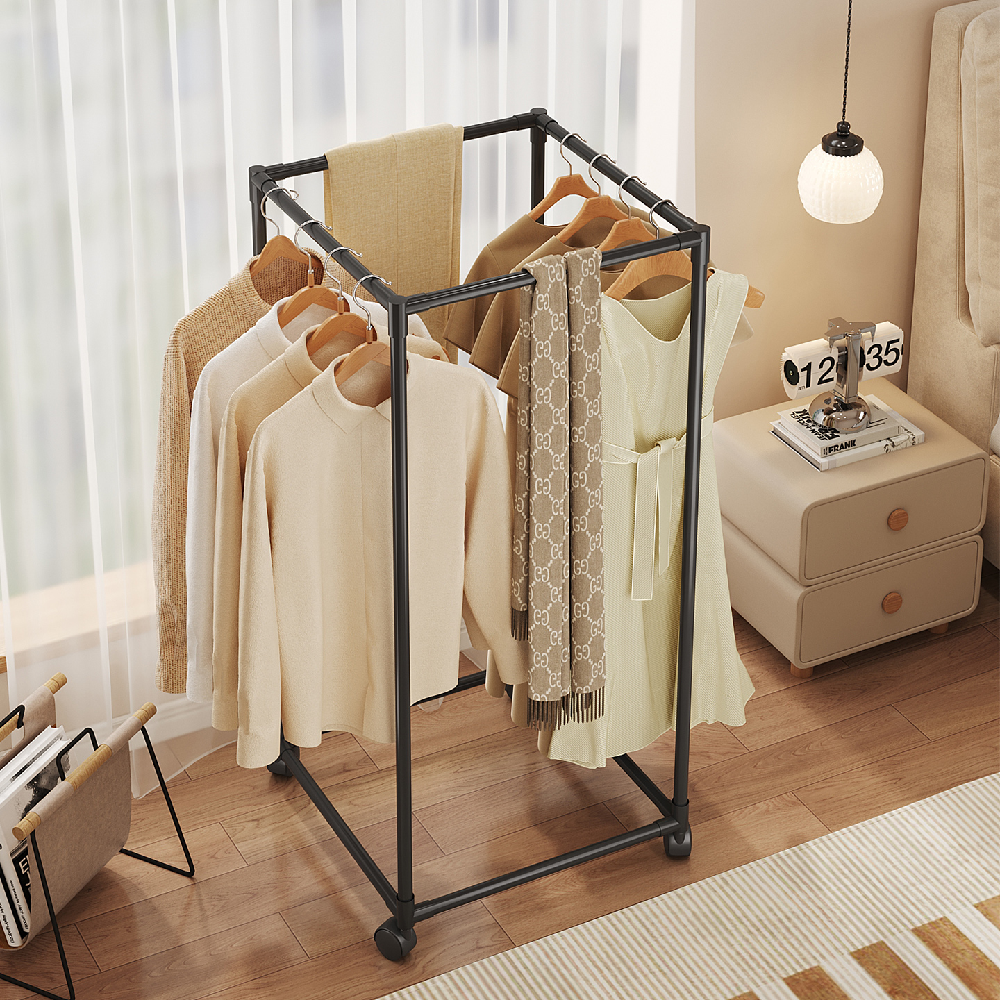 【占地面积小】多边形挂衣架