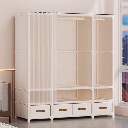 【带抽屉收纳】简易衣柜租房用