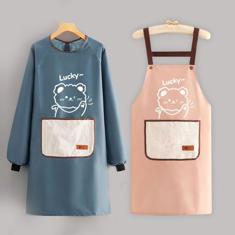 厨房家用防水可防油男女新款网红围裙日系上班围腰工作服咖啡饭店