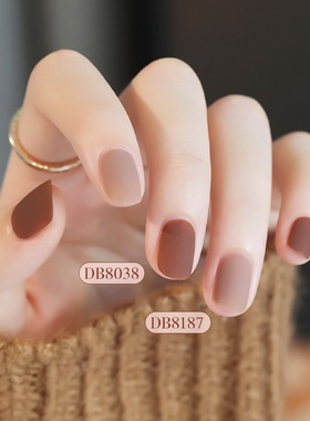 秋冬磨砂免烤指甲油2023年新款南瓜快干持久裸色奶咖色显白不可剥