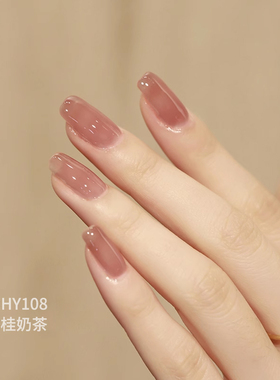 无味指甲油2025新款显白肉桂色冰透不可剥免烤快干持久裸色春夏