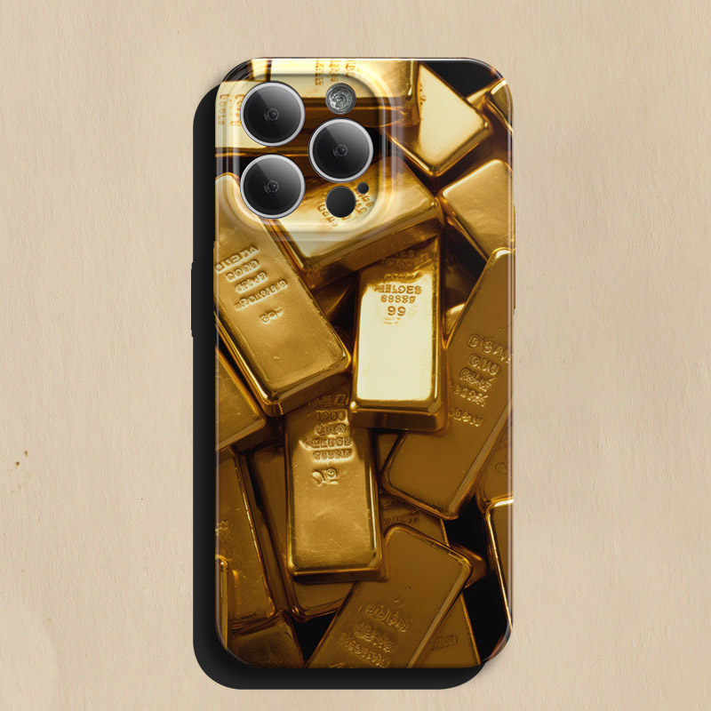 黄金万两iphone15手机壳苹果14promax软壳13原创设计12小众趣味11创意