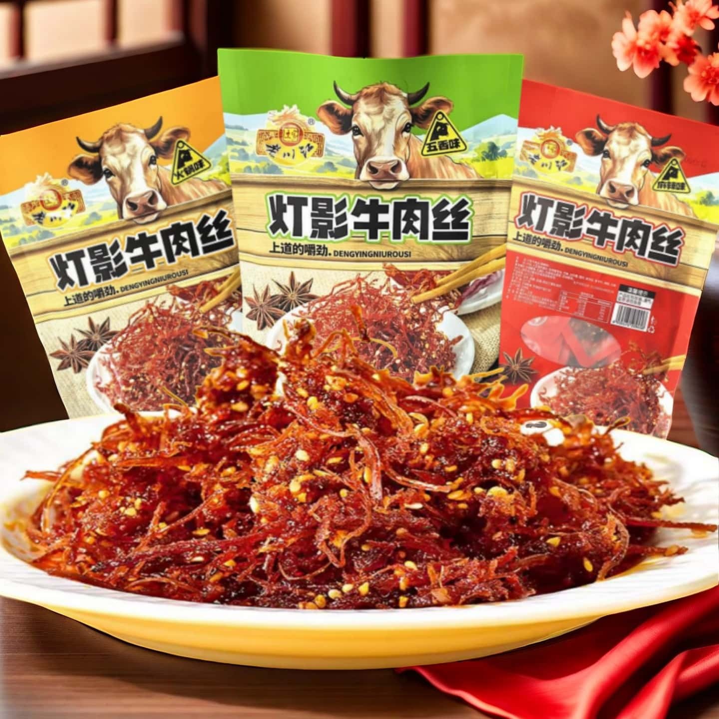重庆石柱老川江灯影麻辣牛肉丝 牛肉干休闲美味零食小吃120克