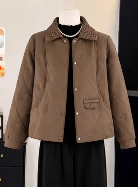 韩版修身翻领棉服女2026冬季新款加厚保暖短款棉衣外套洋气通勤潮