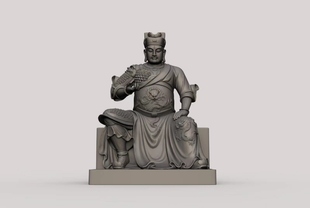 华光大帝 3d建模树脂模型玻璃钢 stl文件三维立体图雕刻图zb