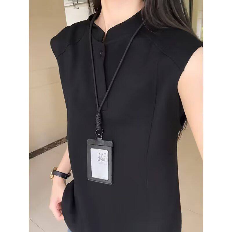 GD同款暗黑系小众立领坎肩T恤男无袖套头背心衬衣痞帅潮流发型师