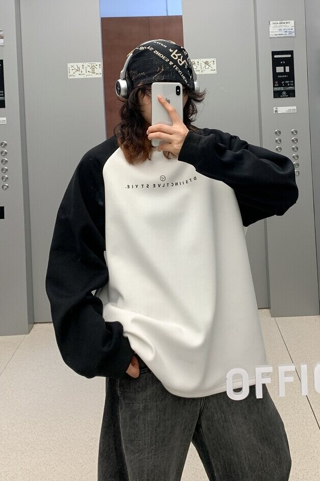 24宽松百搭插肩慵懒风加绒加厚卫衣XZ507-1WY6020P60大货备,男装卫衣,星座507-1