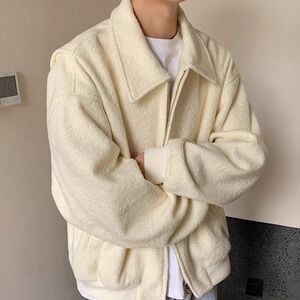 庸懒韩风休闲宽松潮休闲毛呢秋冬外套XZ507-1 WT5020 P95大货备图片
