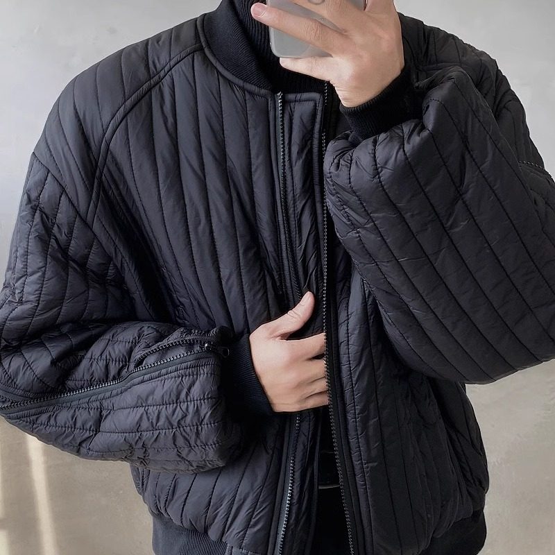 秋冬新款韩版宽松拉链设计款加厚棉服XZ507-1 MY8020 P120大货备图片