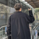 24定制工装衬衫日系宽松潮流长袖衬衫XZ507-1CS1058P55大货备，男装衬衫，星座507-1