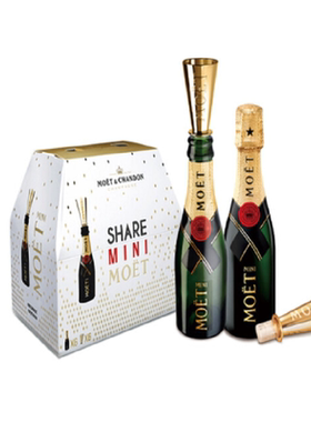 酩悦Moet & Chandon迷你法国经典香槟葡萄酒200ml*6瓶整箱