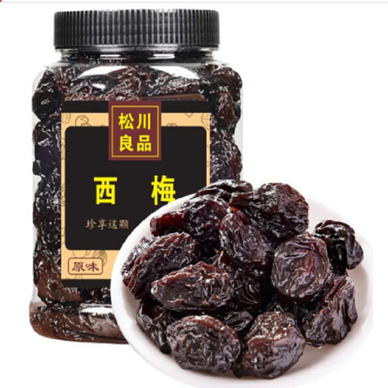 松川良品 西梅干 蜜饯果干特产果脯 办公室休闲零食 500g 罐装