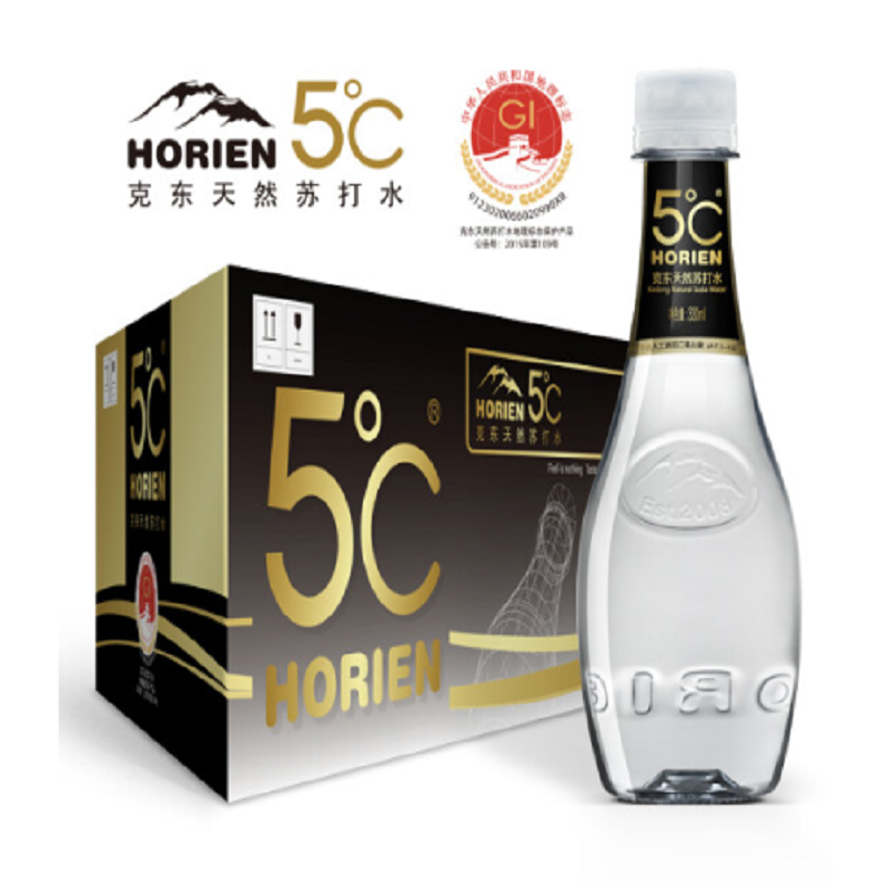 活力恩（HORIEN5°C） HORIEN 克东天然苏打水 330ML*24瓶 整箱装