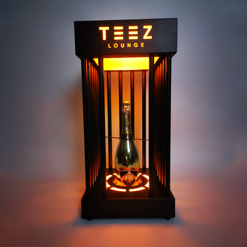 LED发光鸟笼香槟酒架酒吧酒座展示架KTV发光创意七彩香槟酒托底座
