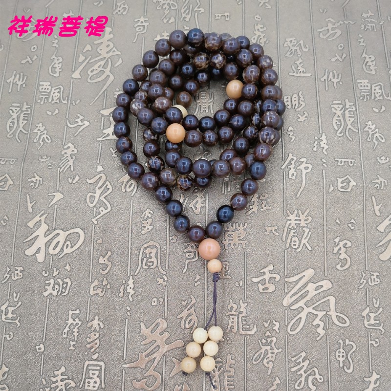 虎斑花菩提根男女款包邮手串