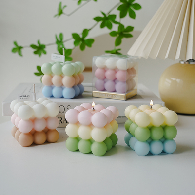 三色魔方ins礼物网红香薰蜡烛室内摆件装饰高级感节日香氛伴手礼