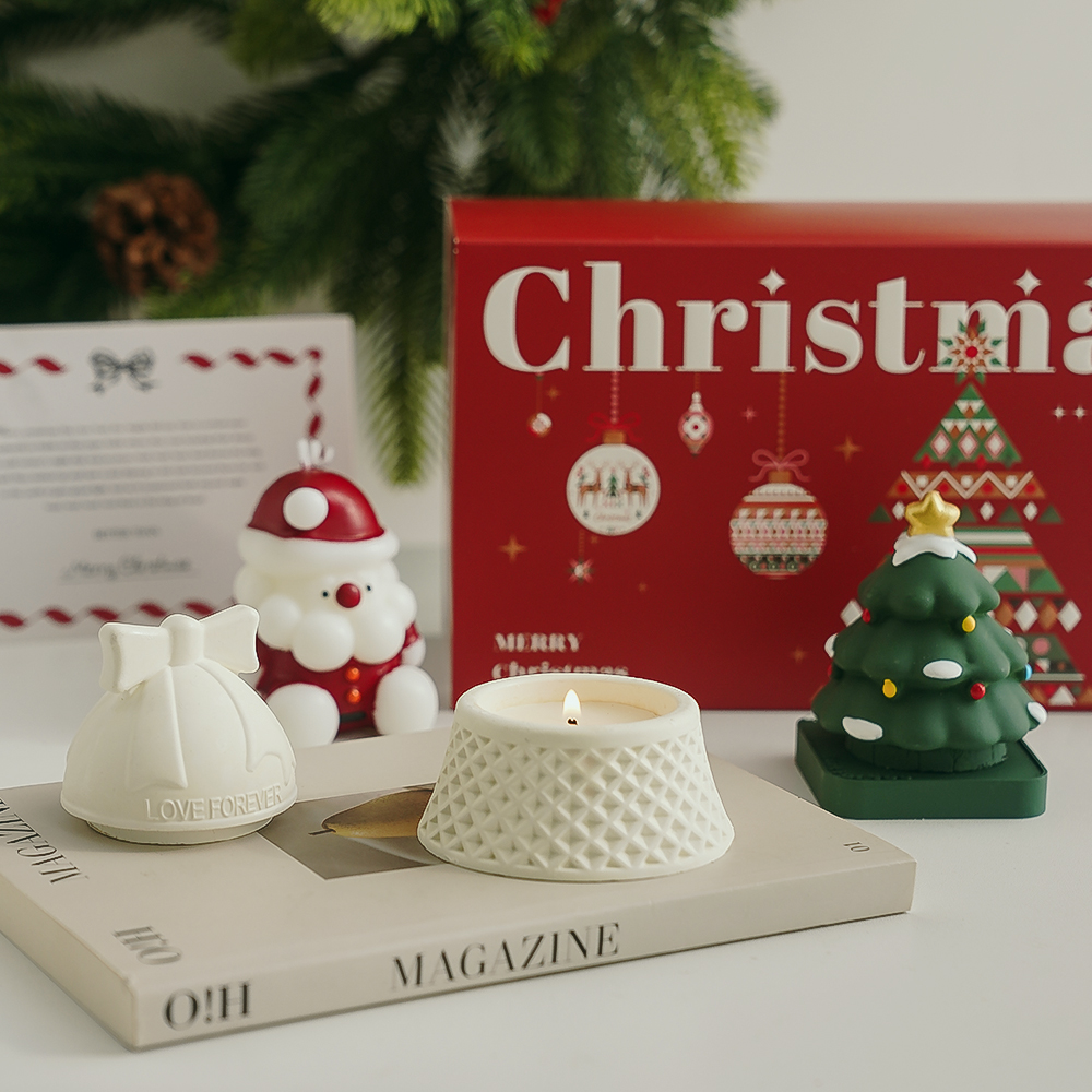 圣诞老人香薰套装礼盒造型蜡烛