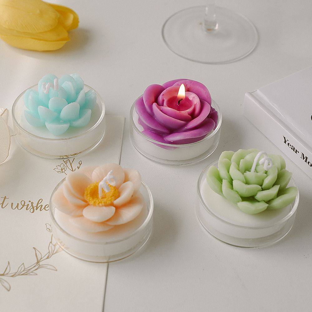 仿真多肉香薰蜡烛杯蜡高颜值无烟香氛礼盒网红节日创意生日小礼物