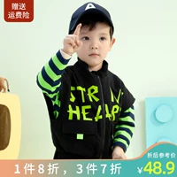 Детский весенний жилет, детская куртка для отдыха для мальчиков с молнией без рукавов, в западном стиле