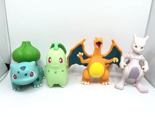98年正版TOMY大号可动 妙蛙种子 喷火龙 菊草叶 超梦手办神奇宝贝