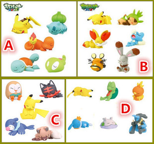 现货全新正版TOMY睡眠扭蛋 路卡利欧 皮卡丘 神奇宝贝精灵宝可梦