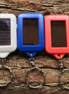 家用旅游LED环保迷你女士钥匙扣小礼品仿太阳能手电筒可定制LOGO