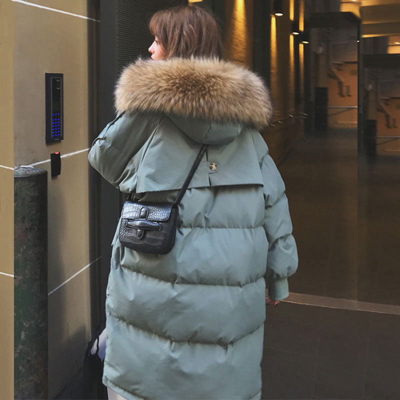 2025年新款冬季大码羽绒棉服女中长款韩版棉衣宽松棉袄加厚面包服