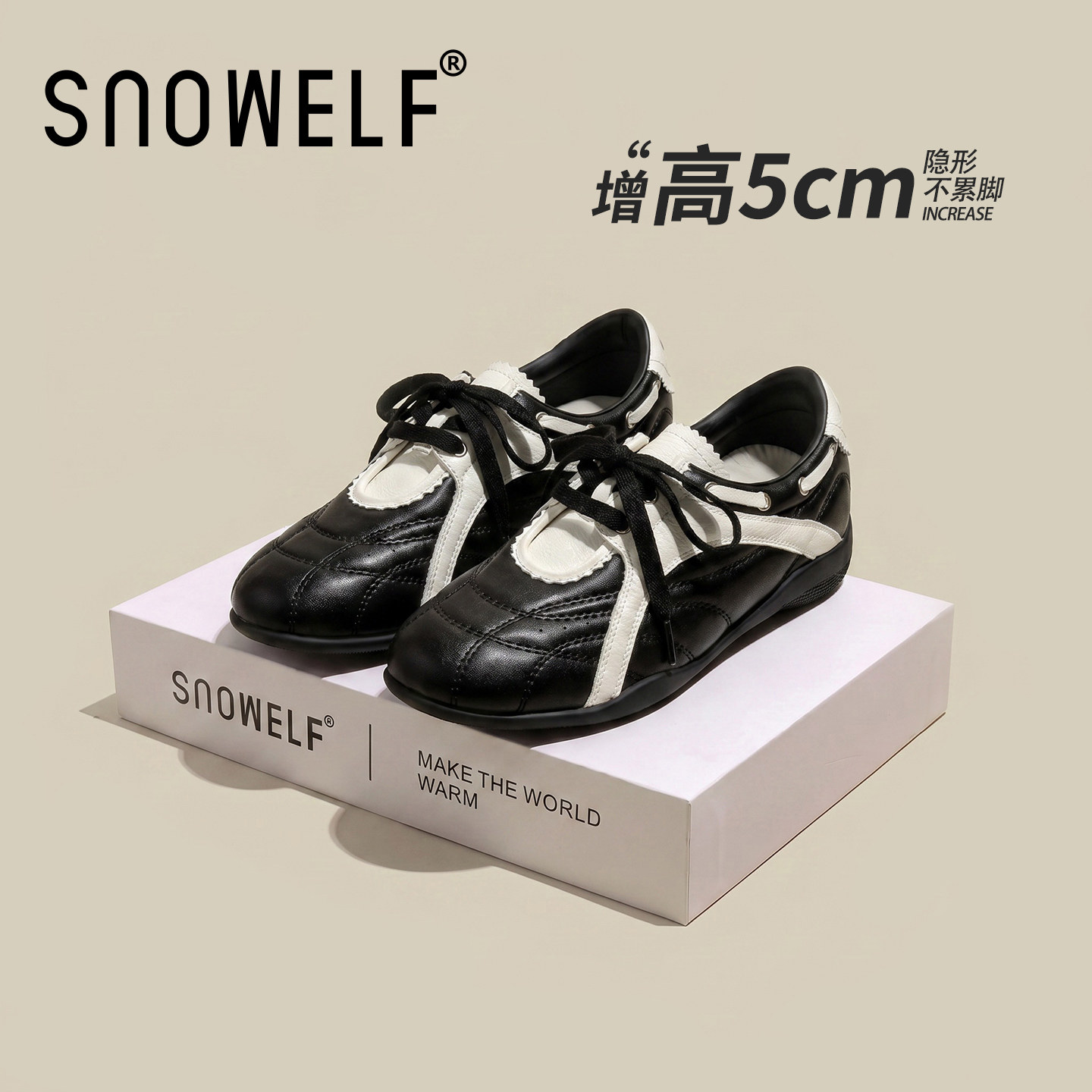 snowelf~黑色鞋子女款百搭不累脚