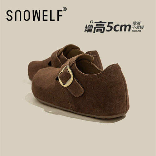 Snowelf懒人鞋女一脚蹬勃肯拖鞋