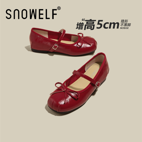 snowelf~内增高玛丽珍小红鞋
