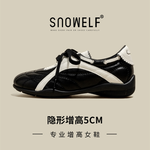 黑色玛丽珍德训鞋子2026新款春季厚底轻便增高百搭百搭休闲鞋女鞋