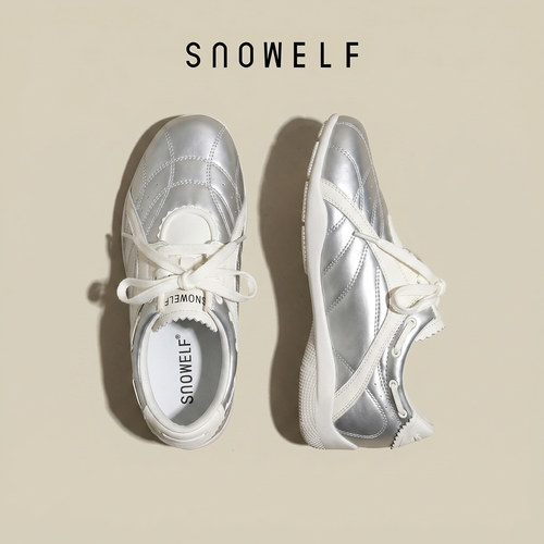 snowelf~5CM银色鞋子芭蕾德训鞋