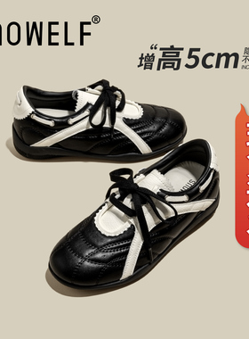 真皮复古黑色玛丽珍德训鞋子2026新款爆春季轻便百搭休闲鞋女鞋