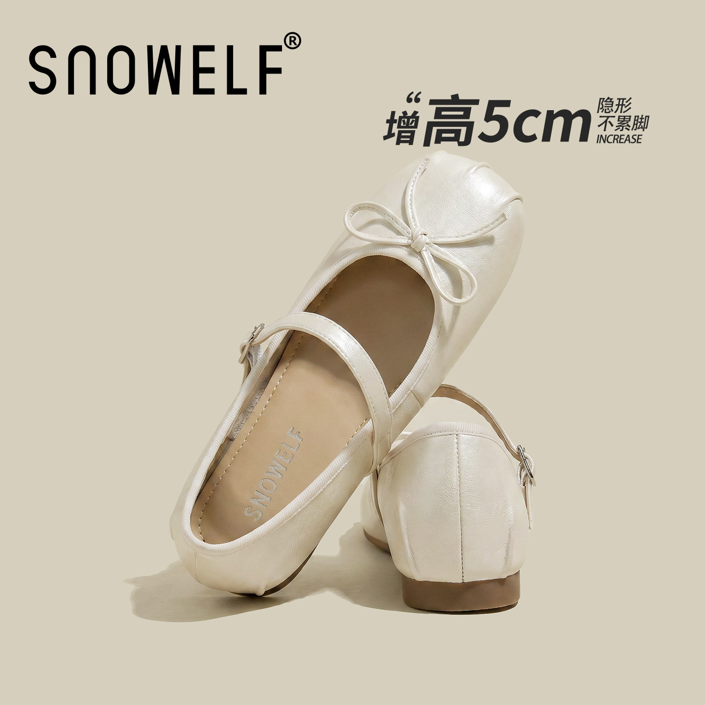 snowelf~法式白色绝美玛丽珍鞋
